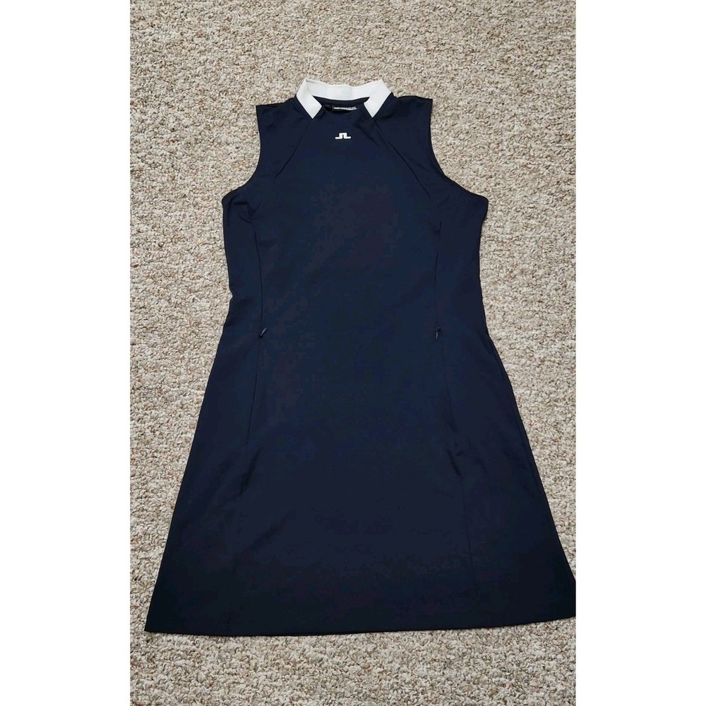 J.Lindberg Nena Golf Tennis Pickleball Dress Small Navy Pockets
